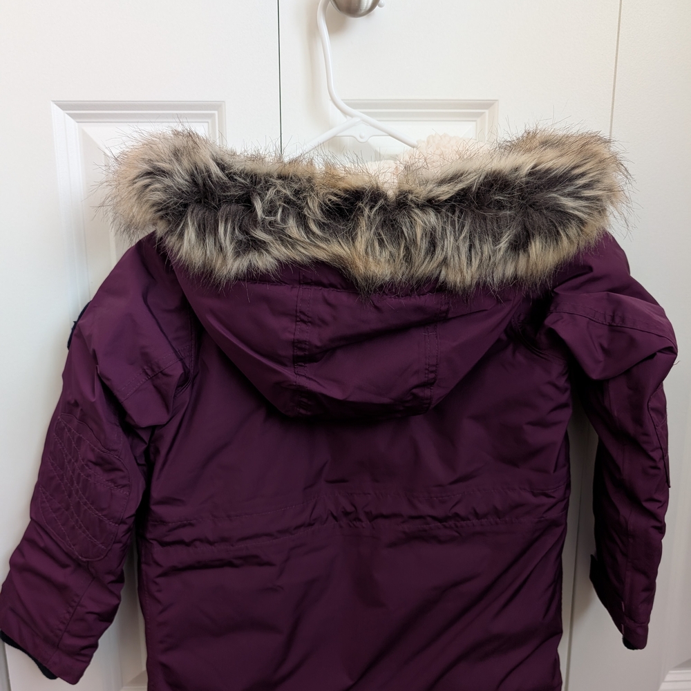 Lands' End Burgundy Jacket with Cream Lining - Picture 3 of 3